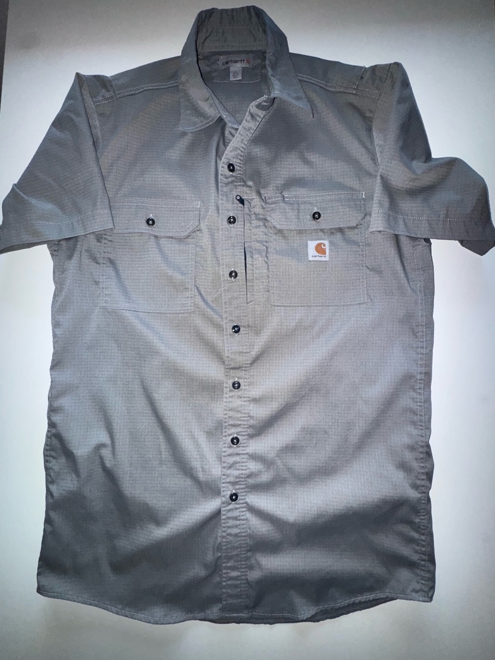 Carhartt Men’s Large Gray Short Sleeve Work Shirt Industrial Rental